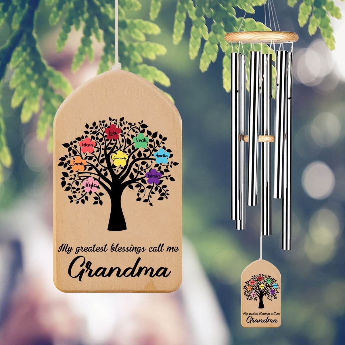 Tryme Solar Wind Chimes Star Wind Chime Warm LED Hanging Solar Lights Unique Garden Decor Memorial Thanksgiving Gifts For Mom GR