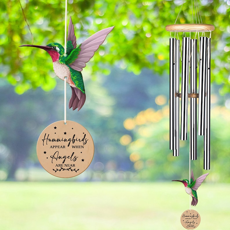 Hummingbirds Wind Chime Hummingbirds Appear When Angels Are Etsy