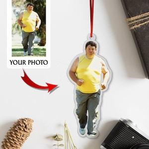 Custom Real Photo Ornament Acrylic, Funny Ornament, Acrylic Ornament, Christmas Ornament, Christmas Gift for Friend Family, Xmas Tree Decor