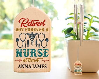 Personalized Nurse Retirement Wind Chime, Thank You Gift