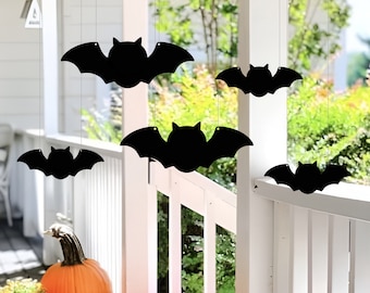 Halloween Chubby Bats Metal Sign, Hanging Ornaments