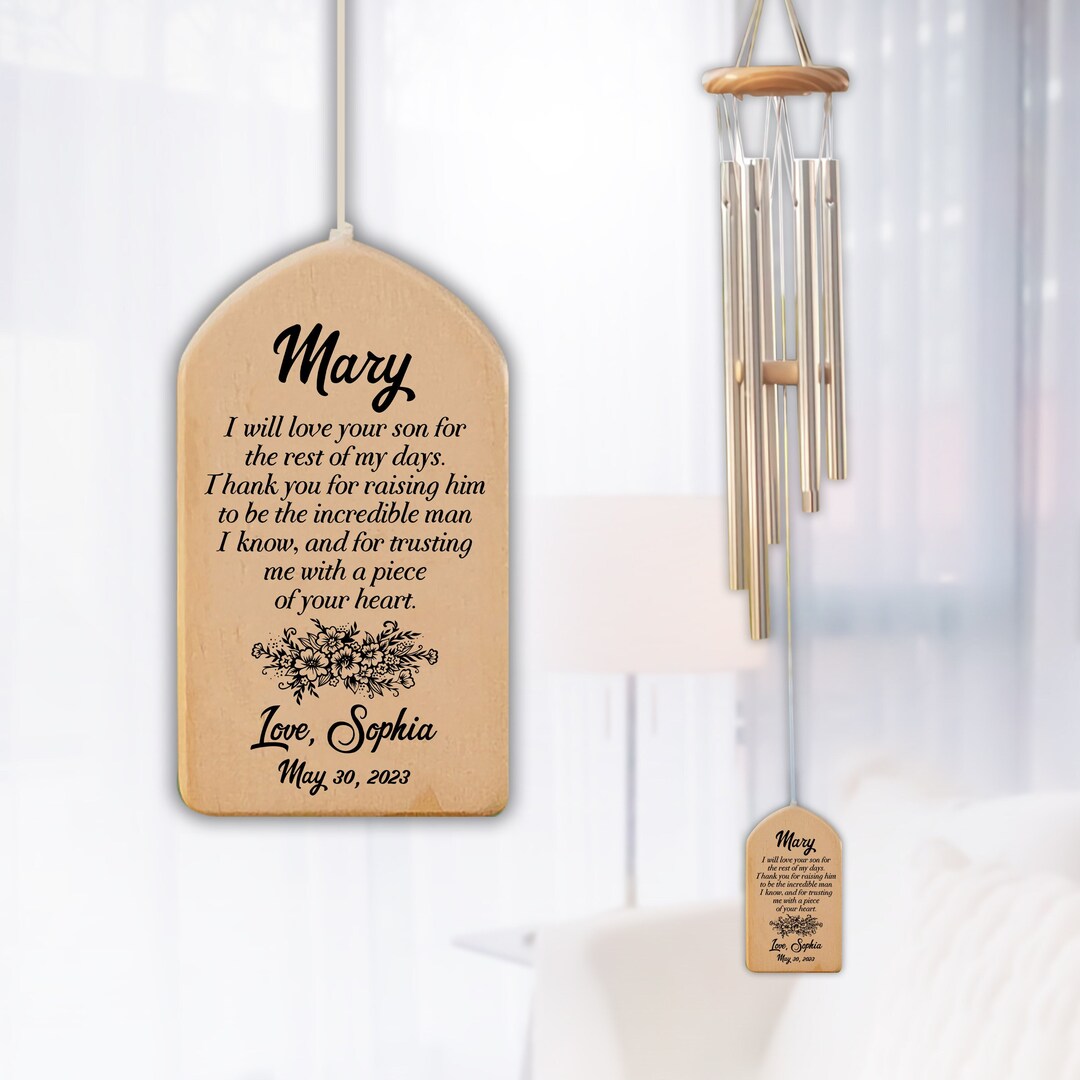 Parents in Law Wind Chime From Bride, Wedding Gift From Daughter in Law