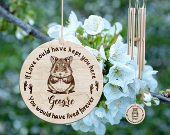Guinea Pig Memorial Wind Chime, Pet Loss Remembrance Gift, Outdoor Decor