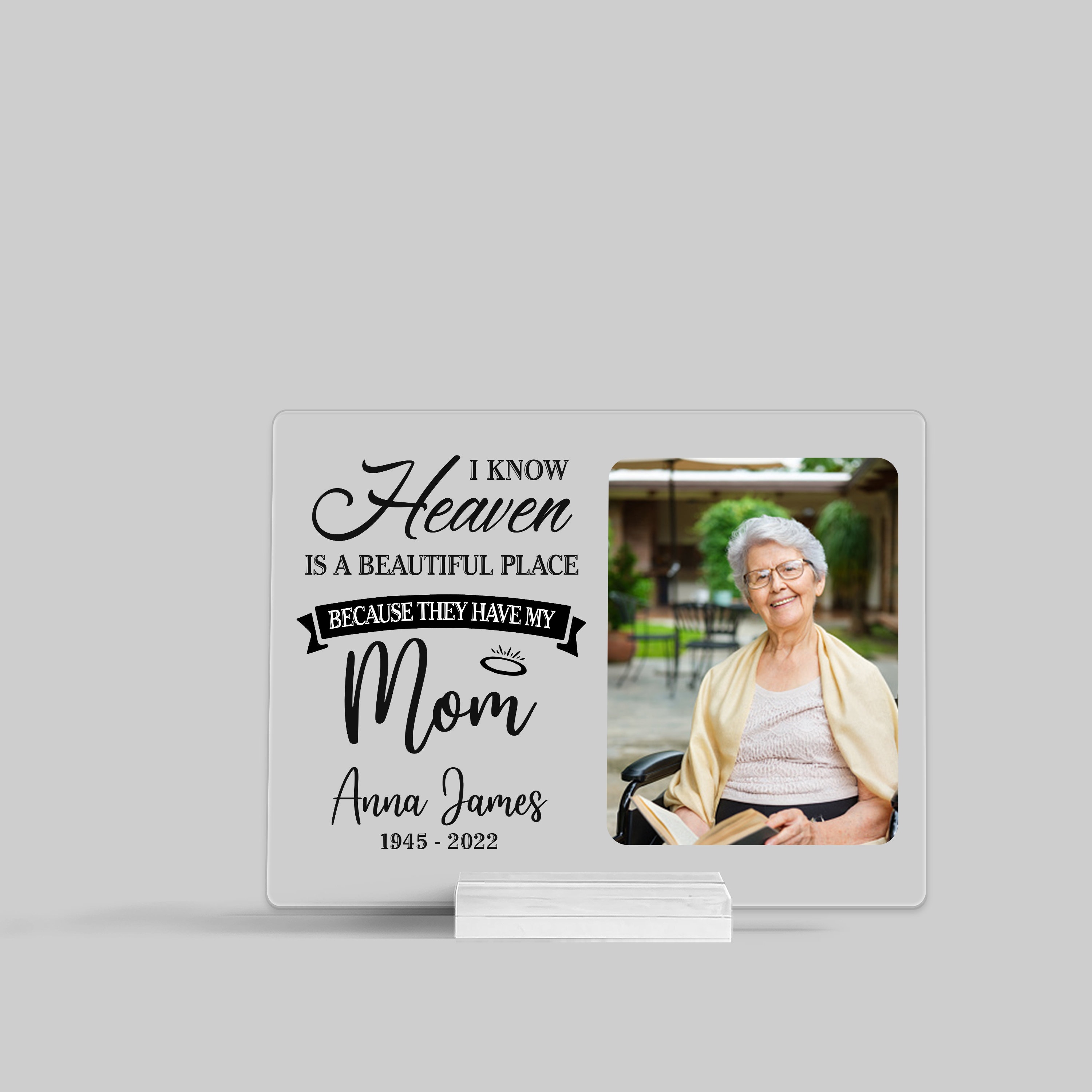 Personalized Memorial Photo Frame, in Loving Memory Table Plaque - Etsy