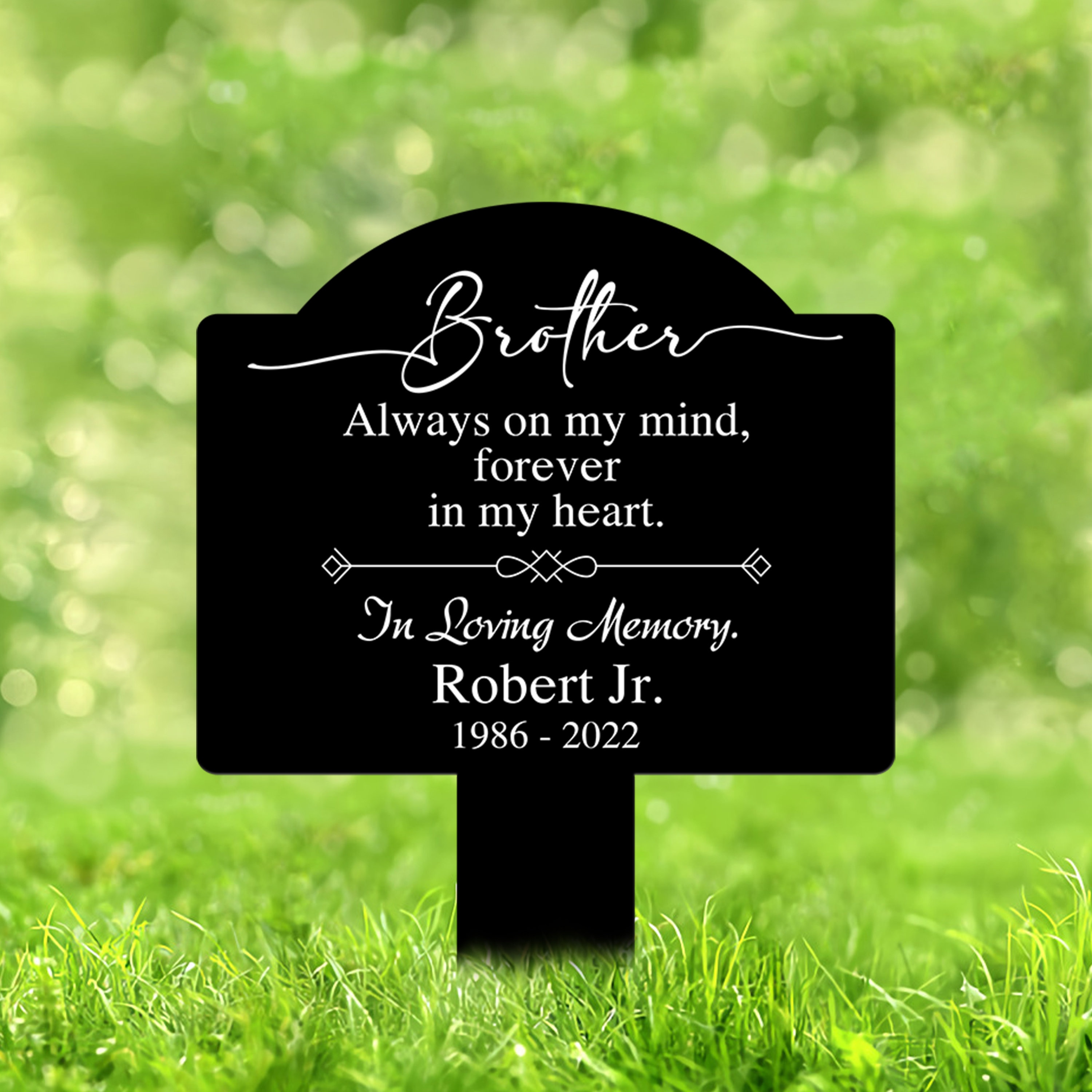 Memoria En Padre Día Impermeable Tumba Tarjeta Y Con