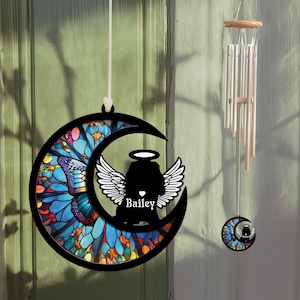 Cavalier King Charles Spaniel Suncatcher Memorial Wind Chime, Pet Loss ...