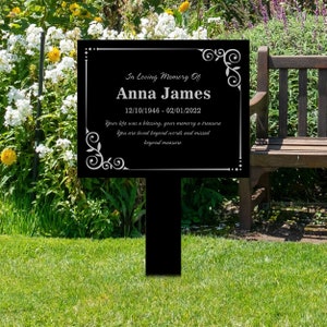 Sympathy Signs Those Who We Love Don't Go Away Stake Custom Photo Sign Personalized Sunflower Memorial Stake Remembrance Gift