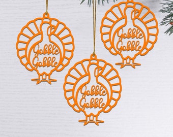 Acrylic Turkey Ornament, Thanksgiving Decor, Fall Home Decor