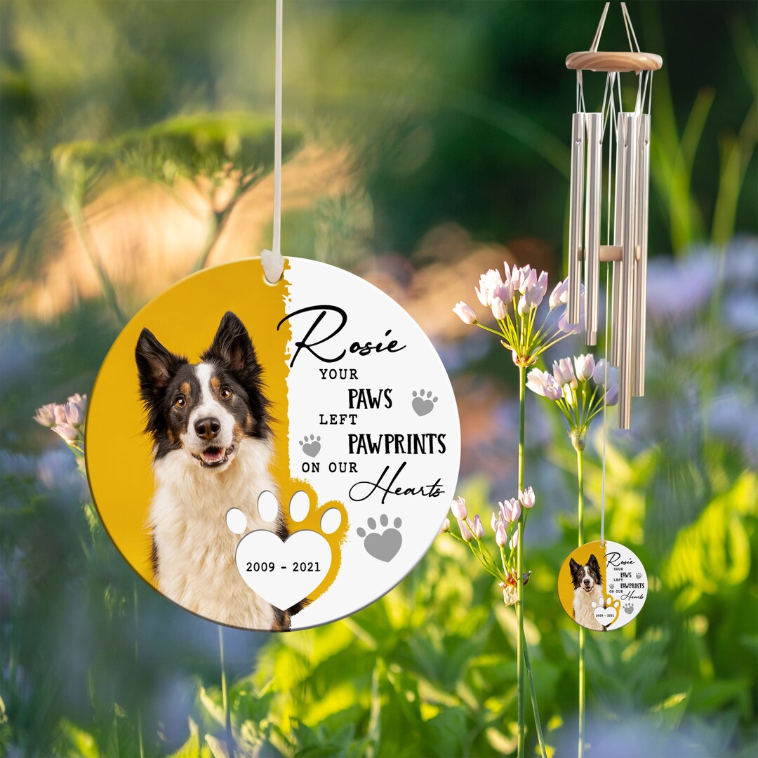 Personalized Memorial Pet Heart Wind Chime - Gift Idea For Dog/Cat Lover - I Am Always With You