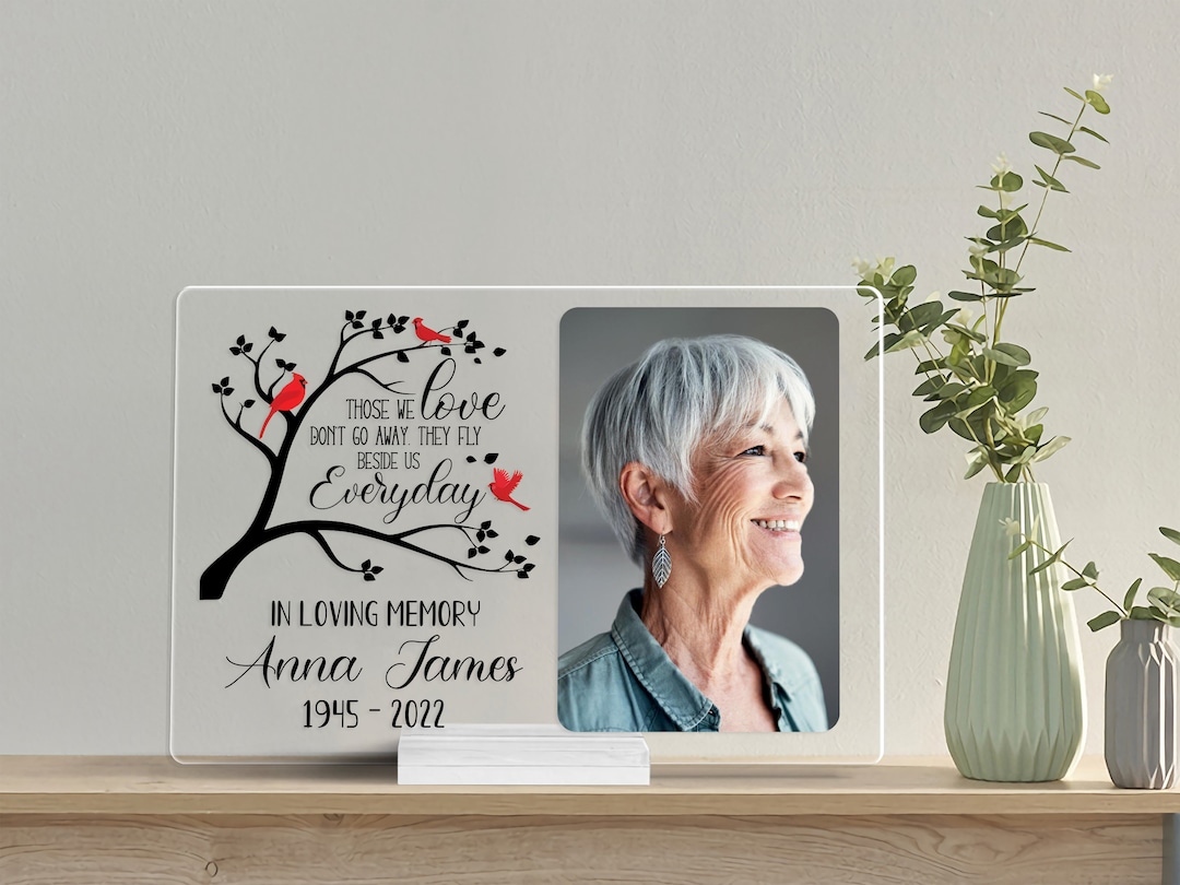 Photo Frame Memory Cardinal Memorial Cardinal Photo Frame, Bereavement Gift, in Loving Memory ...