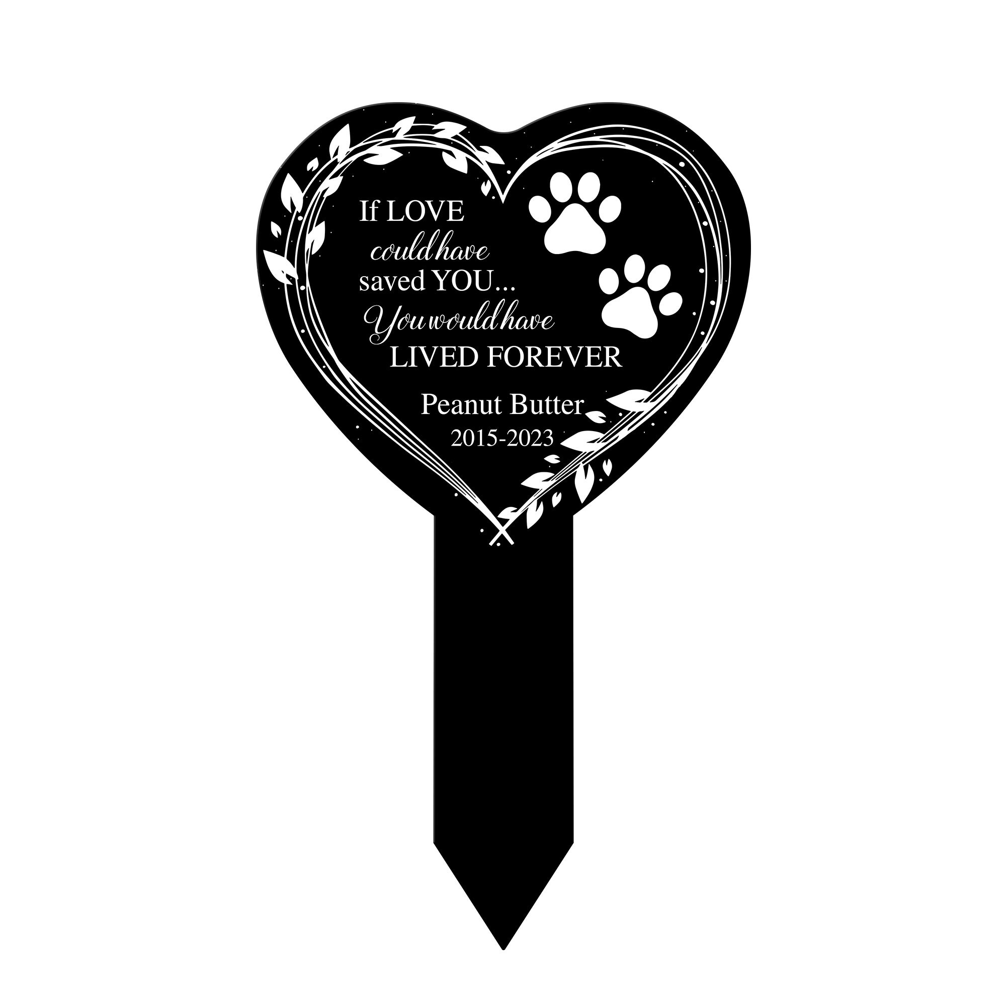 EXPAWLORER Pet Memorial Gifts - Pawprint Dog Memorial
