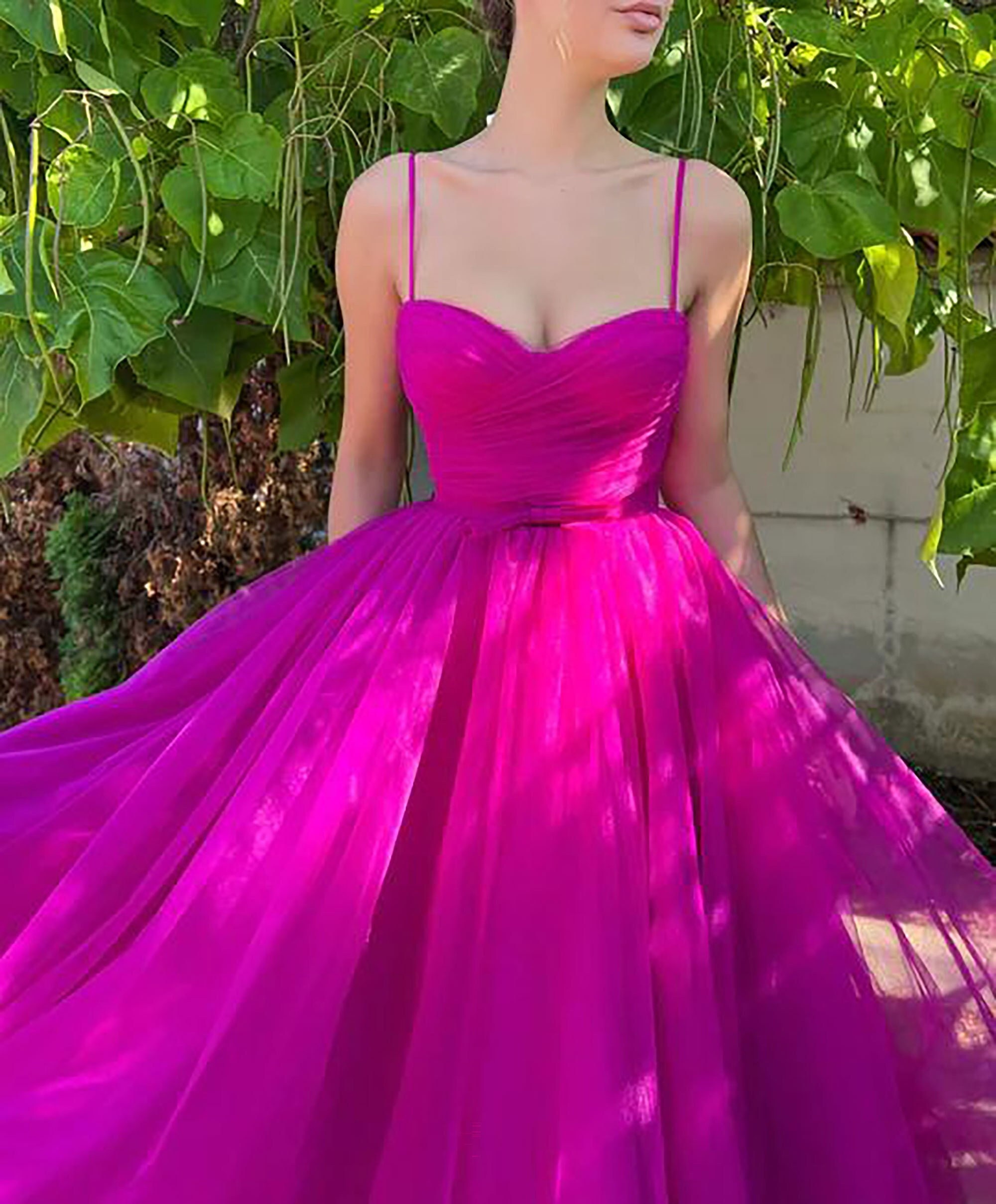 hot pink ball gown dresses