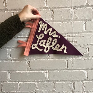 Personalized Teacher Pennant | Teacher Gift | Classroom Decor | End of the Year Gift | Felt |