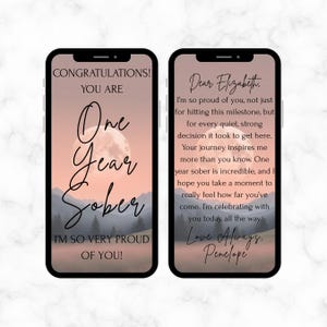 Recovery Gift - Digital Recovery Card - Sober Anniversary - Recovery Support - Sober Birthday - Sobriety Gift, Sobriety Support Card Digital