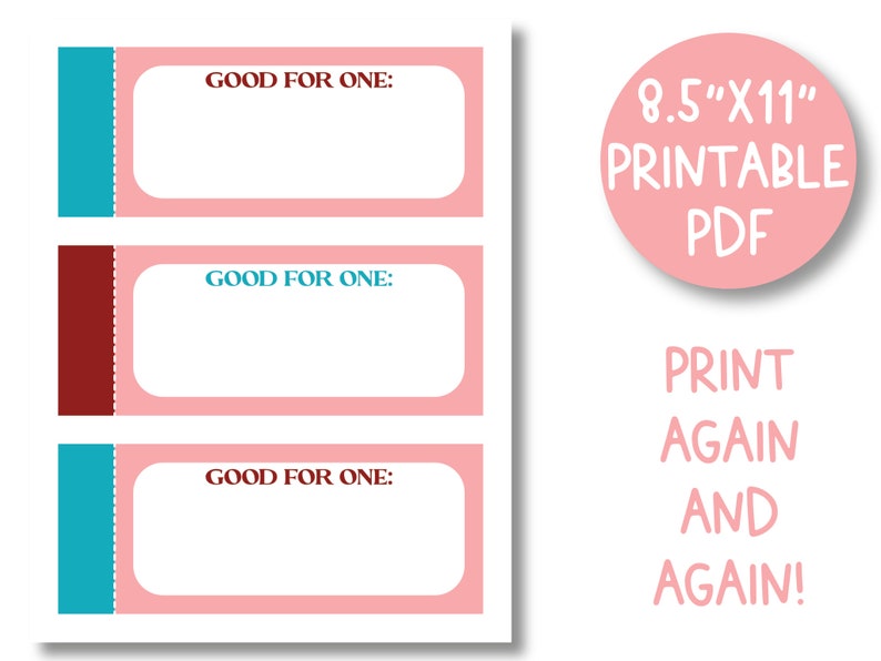 Printable Blank Coupon Book - Printable Coupons - Do It Yourself Gift ...