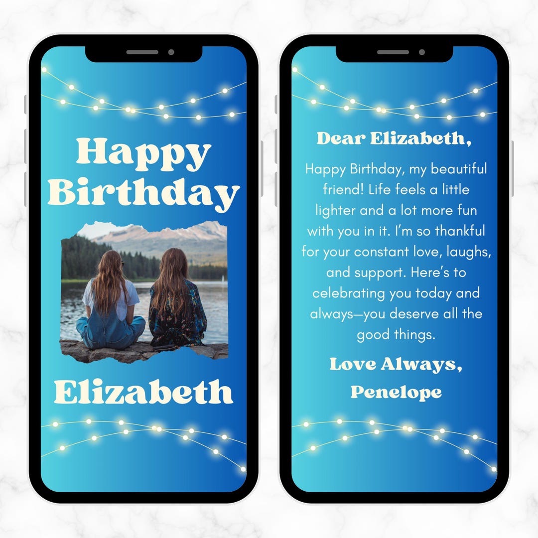 Textable Happy Birthday - Card for Best Friend - Customizable Birthday ...