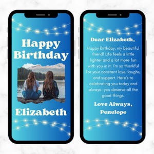 Tekstbare gelukkige verjaardag - kaart voor beste vriend - aanpasbare verjaardagskaart - beste vriend verjaardagskaart digitaal - bewerkbare verjaardagskaart