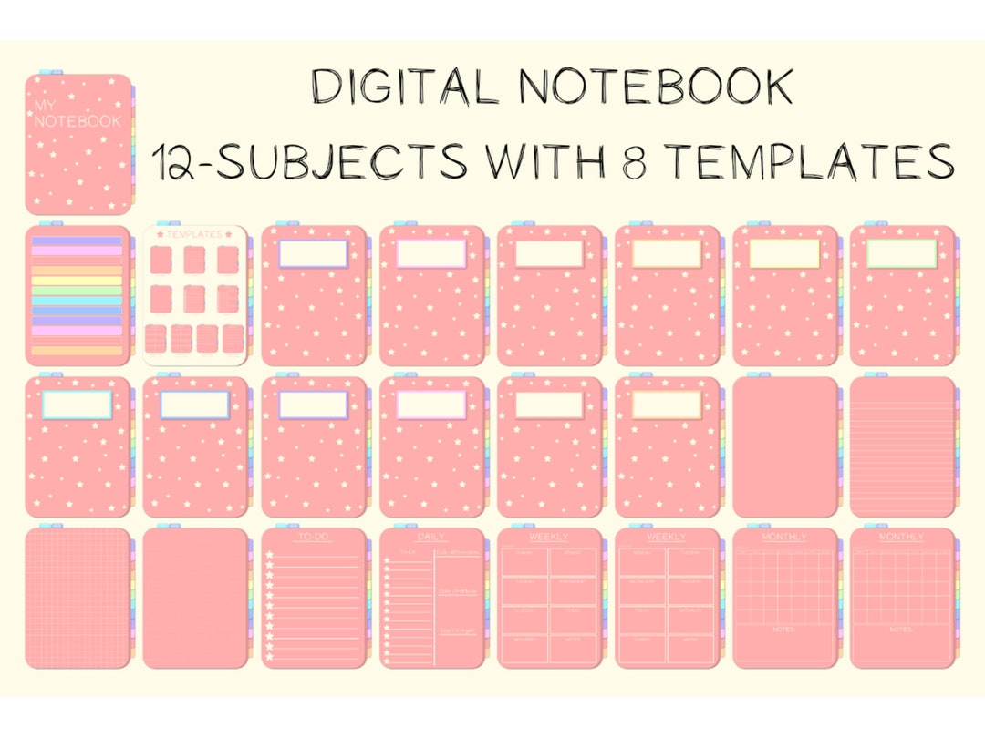 Digital Notebook Goodnotes Notebook PDF Notebook PDF Etsy