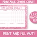 Reward Chart Printable With Hearts - Chore Chart for Kids - Bokeh ...