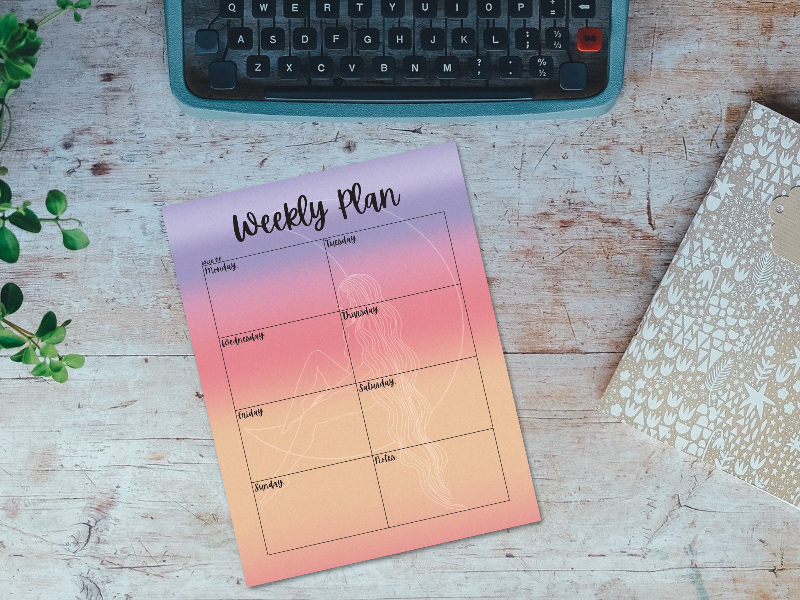 Weekly Planner Printable Desk Weekly Planner Printable Desk Planner ...
