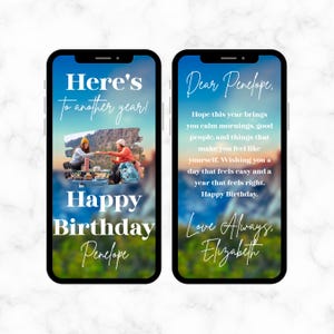 Videokarte mit Text - Bearbeitbare Karte für Naturliebhaber - Alles Gute zum Geburtstag Ecard - Virtuelle Geburtstagskarte - Benutzerdefinierte Geburtstagskarte für Freund