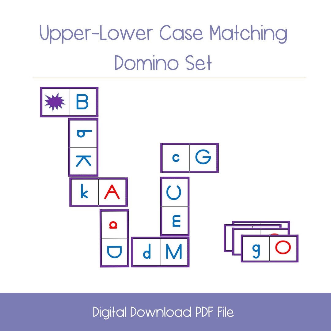 Upper/lower Case Letter Matching, Montessori Materials, Montessori ...