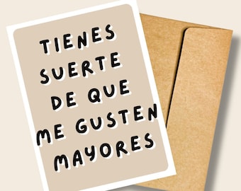 Birthday Card, Tarjeta De Cumpleaños Graciosa, Funny Spanish Custom Greeting Card, Birthday Card For Men, Gift for Him, Husband Card