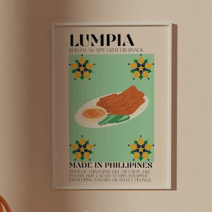 Lumpia Filipino Food Wall Art, Digital Print, Philippines, Filipino, Pinoy Culture Art, Home Decor Tagalog