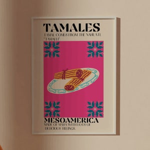 Tamales, Mexicaanse kunst aan de muur, digitale print, citaat, keuken, Mexico kunst, decor van het huis, voedsel kunst, beige eenvoudige kunst, taco&#39;s foto, definitie, Juarez