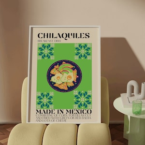 Chilaquiles, Wall Art, Digital Print, Mexican Quote, Green, Kitchen, Cute Art, Home Decor, Food Art, Simple Art, Tacos Picture, Definition