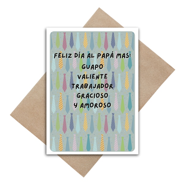 Lista de complementos Fathers Day card, Tarjeta Día del padre, Funny Spanish Custom Greeting Card, Birthday Card For Dad, Gift for Dad