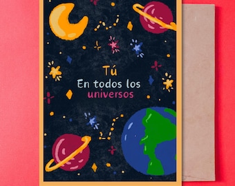 Romantic Valentines day Cardin Spanish, Dia de san valentin, Cute Spanish Greeting Card, Birthday Card For women,Gift for Him 14 de Febrero