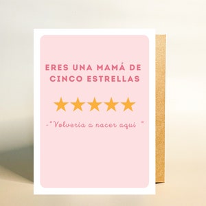 Mother’s Day card, Tarjeta día de las madres, Funny Spanish Custom Greeting Card, Birthday Card For Mom, Gift for Mom, Mothers Card