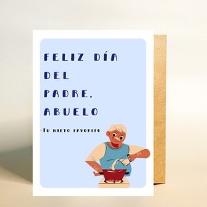 Grandpa Father’s Day card, Abuelo Tarjeta Día del padre, Funny Spanish Custom Greeting Card, Birthday Card For Dad, Gift for Dad, Dad’s Card