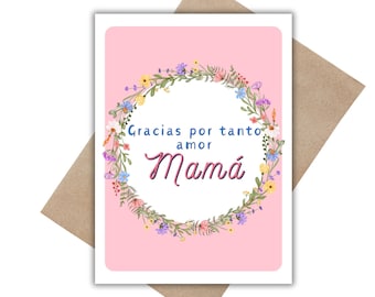 Mother’s Day card, Tarjeta día de las madres, Funny Spanish Custom Greeting Card, Birthday Card For Mom, Gift for Mom, Mothers Card