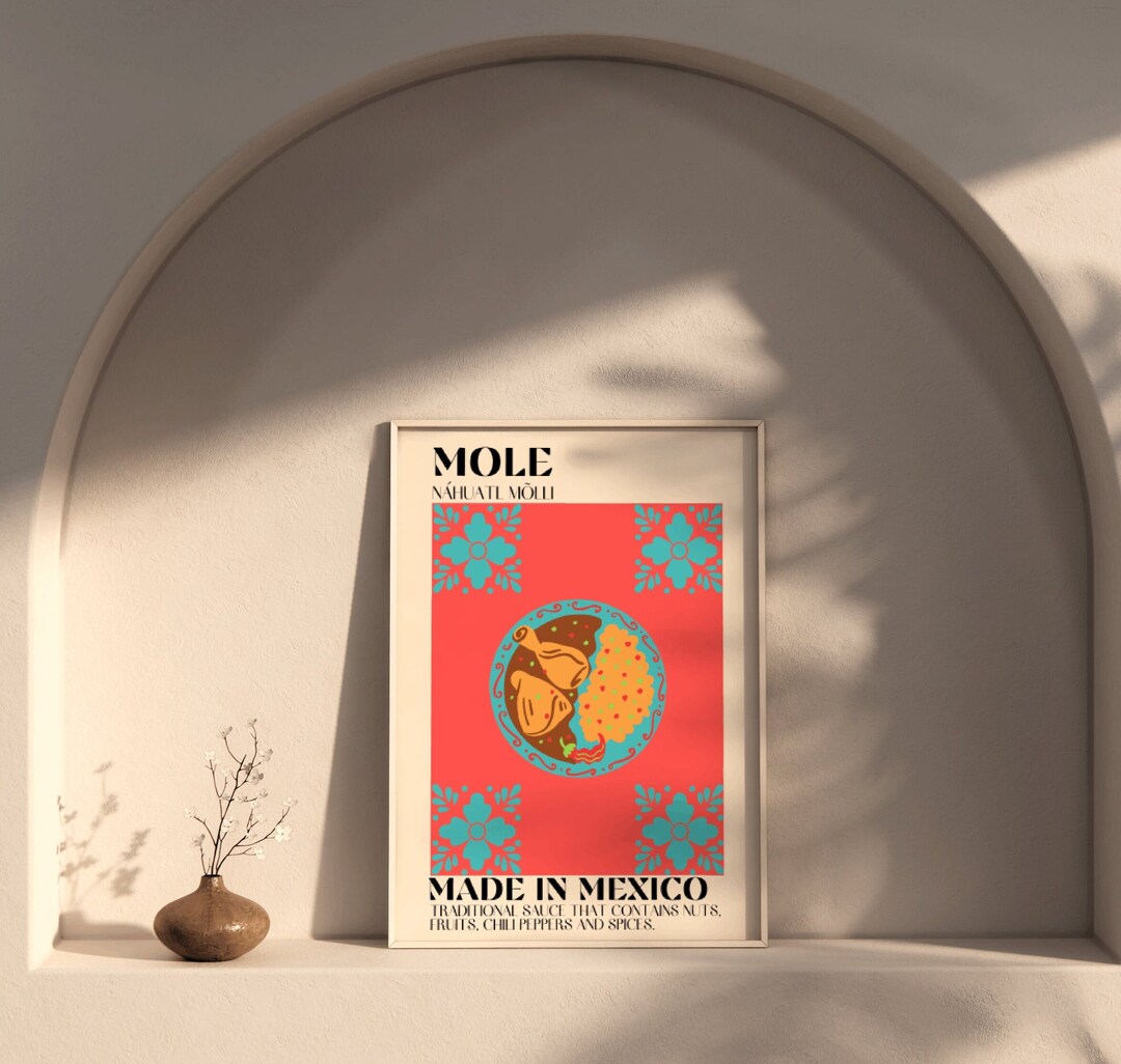 Mole Mexican Food Art Digital Print Kitchen Decor Latino Etsy