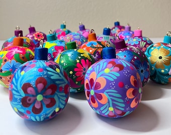 Mexican Ornaments, Hand Painted Ornament, Christmas Ornaments, Mexican Handmade Ornament, Christmas gift tag, Stocking Stuffer