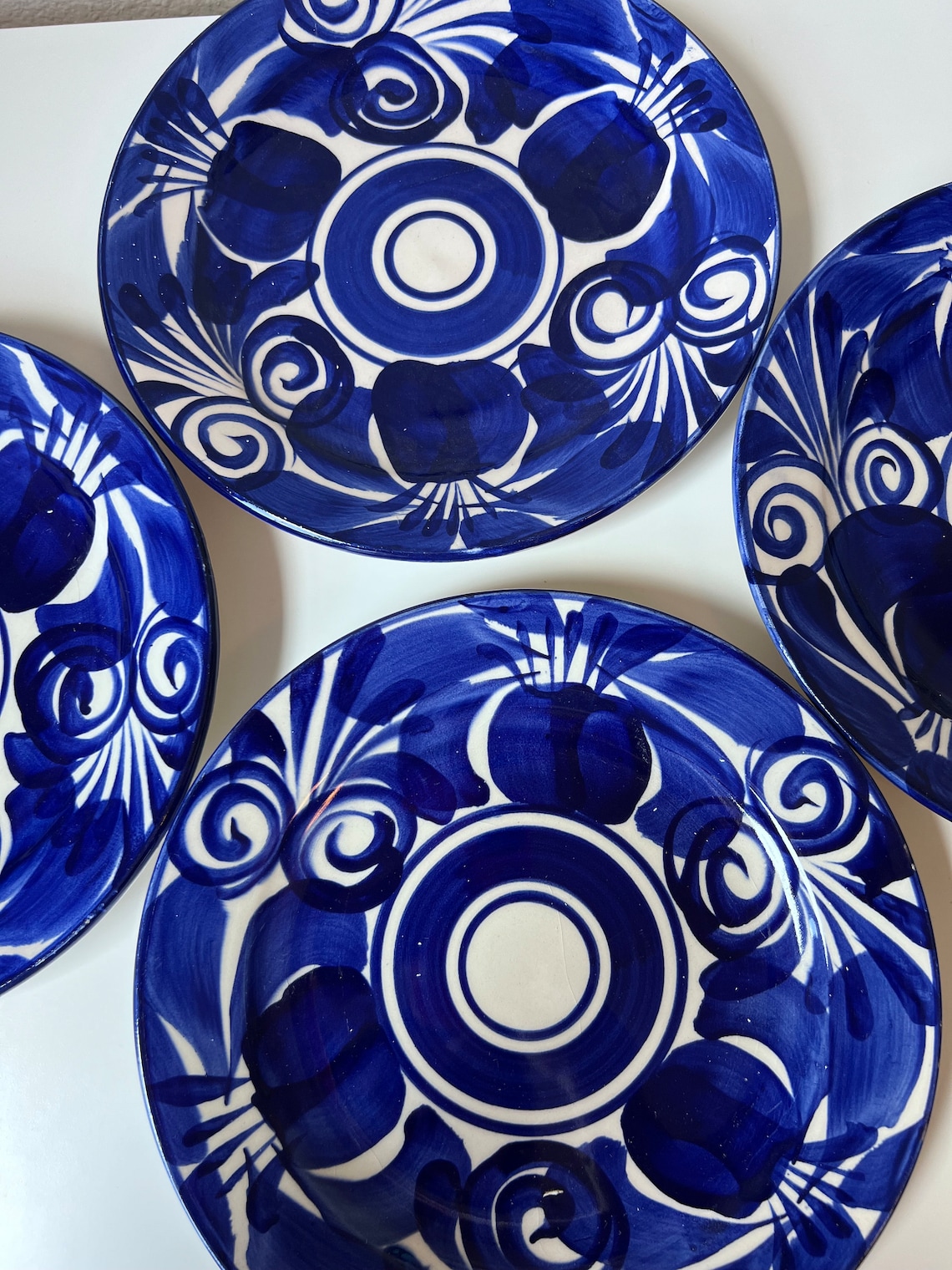 Mexican Blue and White Plates Large Mexican Dinnerware Etsy
