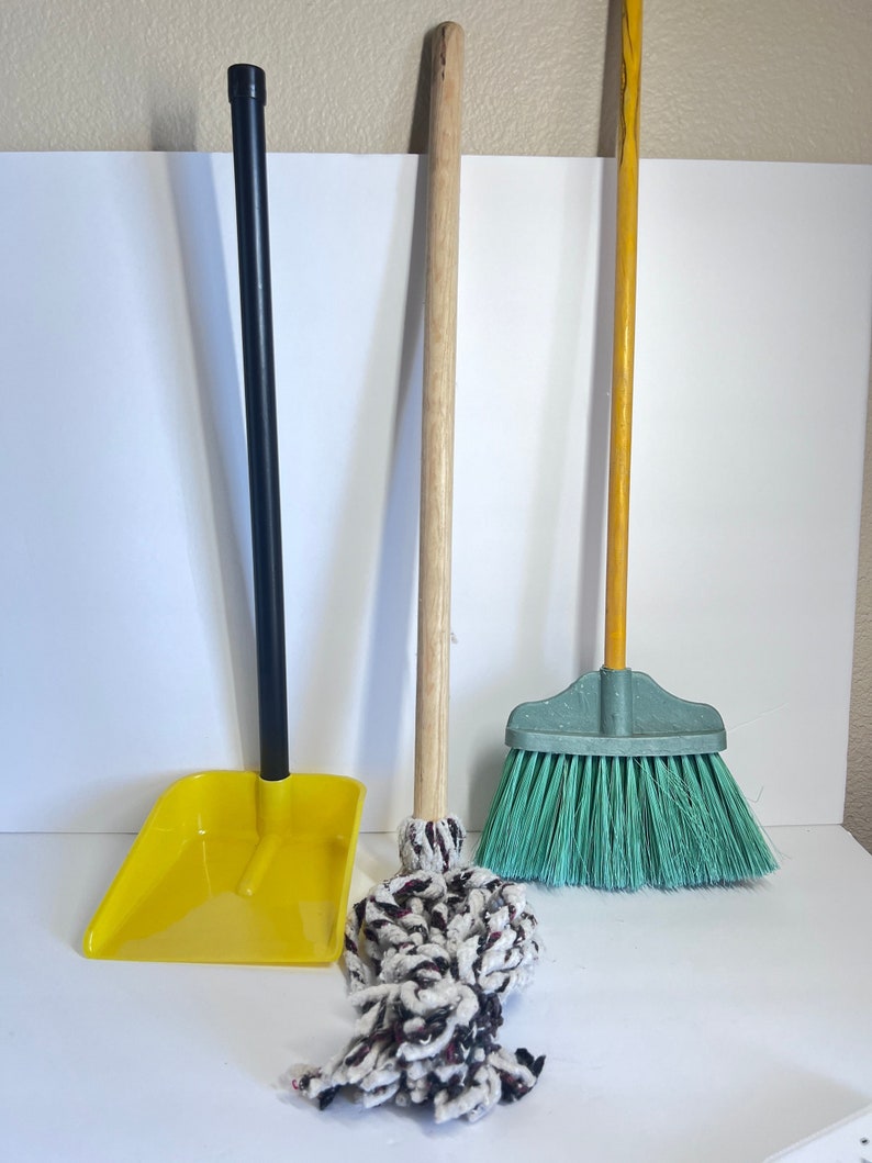 Broom Mop dustpan for KIDS escoba trapeador recogedor para niños image 1