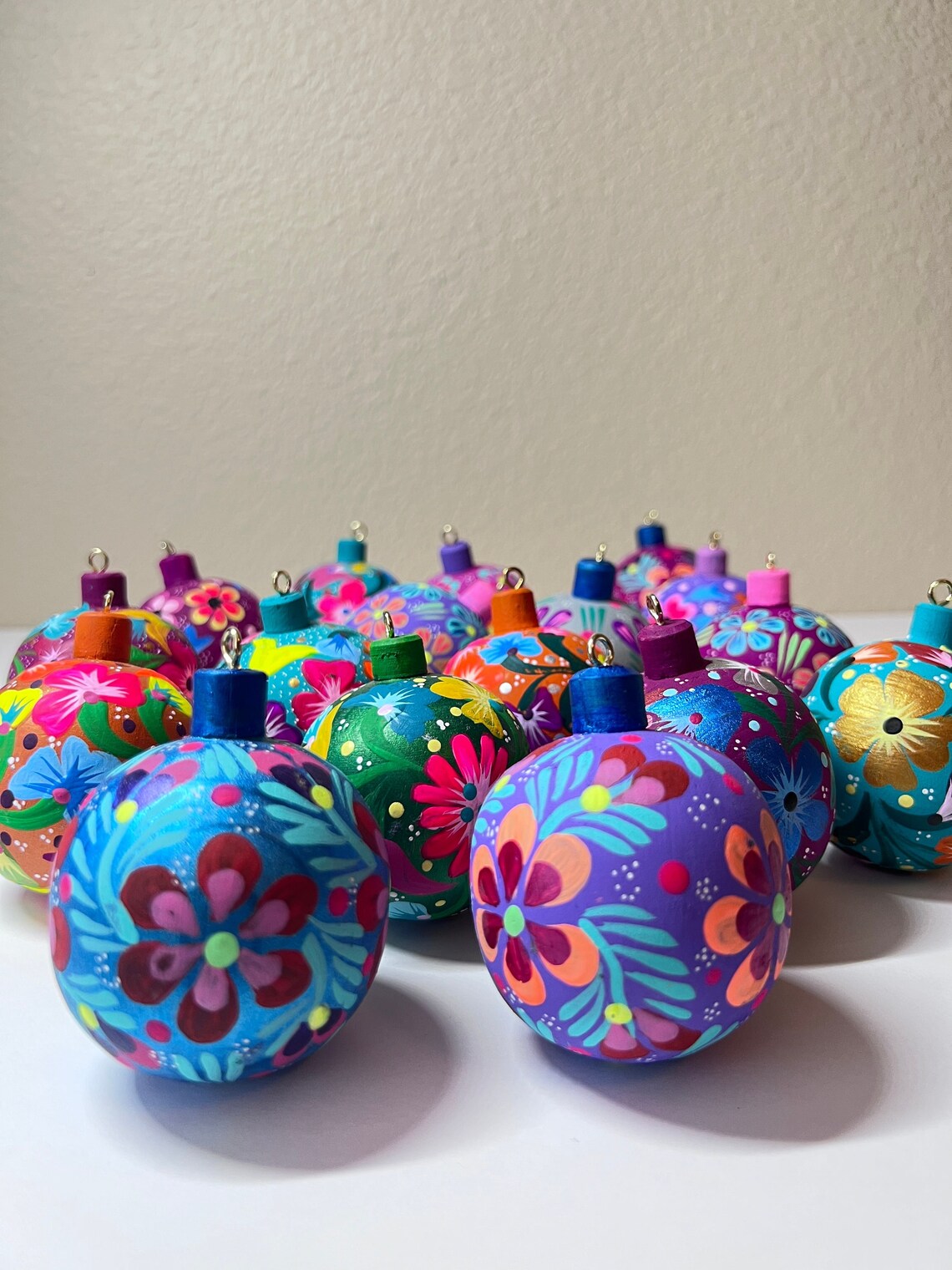 Mexican Ornaments Hand Painted Ornament Christmas Ornaments Etsy