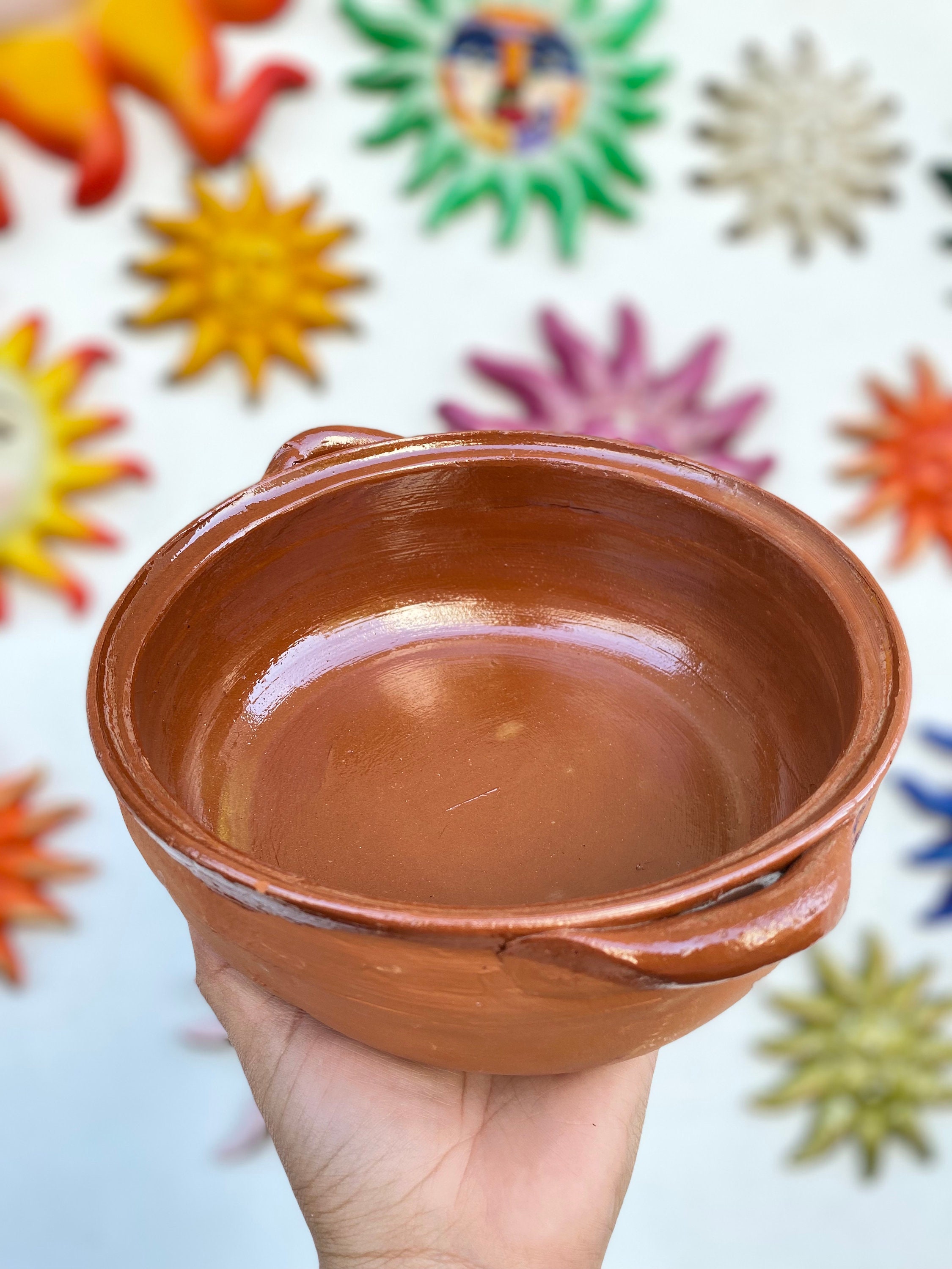 Olla de barro hecha a mano grande / Cazuela de Barro / Olla de terracota /  Olla de arcilla -  México