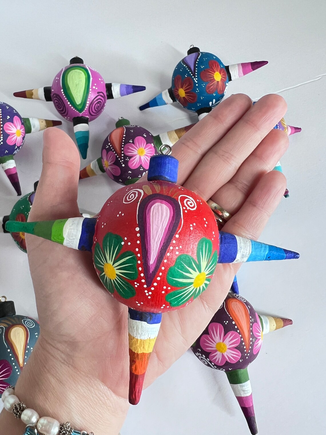 Mexican Ornaments Hand Painted Ornament Christmas Ornaments Etsy