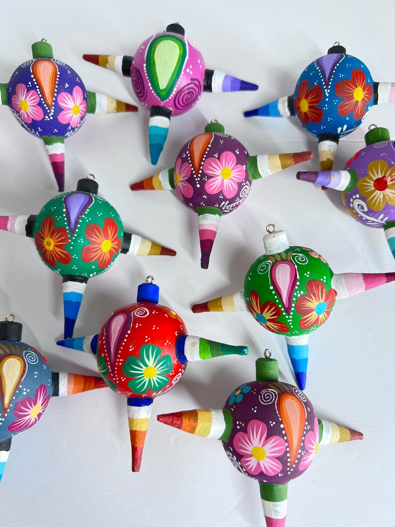 Mexican Ornaments Hand Painted Ornament Christmas Ornaments Etsy