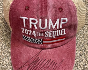 President Donald J. Trump Signed Red "2024 The Sequel" Hat