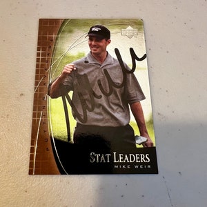 Cartão colecionável assinado pelo MIKE WEIR Masters Champion