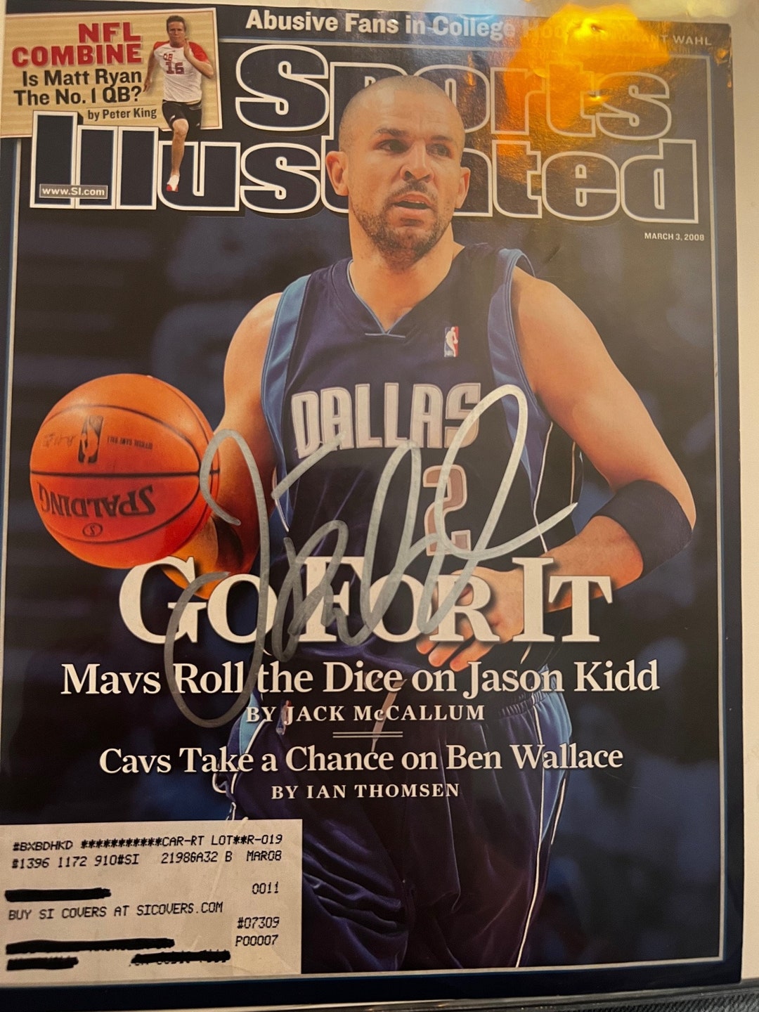 Jason Kidd Signed Sports Illustrated Cover Mavericks