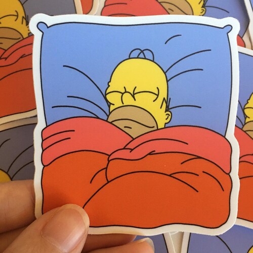 Homer Simpson Vinyl Sticker Big Toasty Cinnamon Bun Matte Etsy