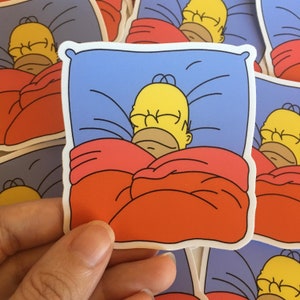 Homer Simpson Vinyl Sticker, Big Toasty Cinnamon Bun | Matte Vinyl Waterproof 3&quot; Sticker | Hydroflask, Notebook, Water Bottle Sticker Decal