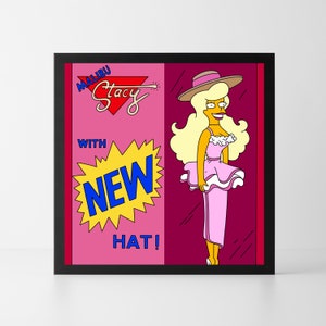 Malibu Stacy Hat, Simpsons Digital Print Instant Download Printable Home Décor Simpsons Digital Poster, Wall Art Gift, Digital Poster image 2