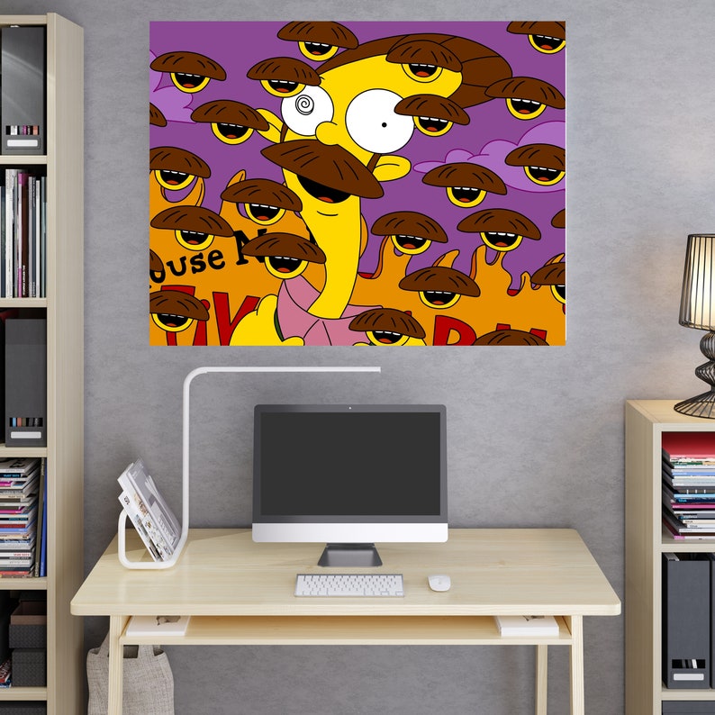Homer Insanity Pepper Ned Flanders, Simpsons Digital Art Print Instant Download Printable Home Décor Digital Poster Wall Art Gift image 3